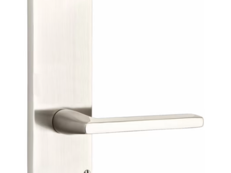 Emtek 8111.RAUS19.MRWH.RH SELECT Passage , Sideplate Locksets Modern Non-Keyed 7  , R-Bar Stem , White Marble Handle.RH Sale