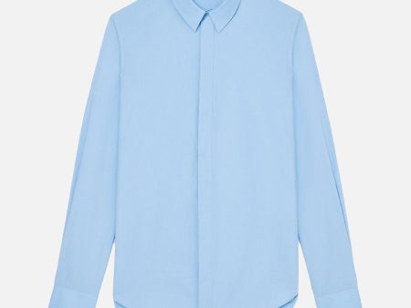 Classic Cotton Shirt in Blue For Sale