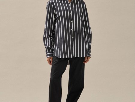 Signature Shirt in Black and White Stripe Online Sale