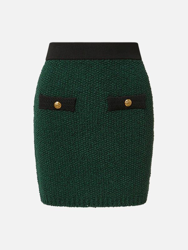 Rivka Mini Knit Skirt in Pine Online