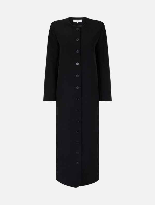 Tilmens Dress Coat in Black Hot on Sale