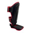 ELITE SPAR SHIN GUARDS - BLACK RED on Sale