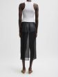 Sheer Gauze Maxi Pencil Skirt in Black For Sale