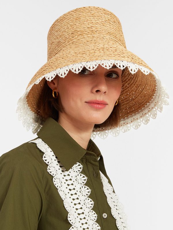 The Ombra Straw Hat in Natural Hot on Sale