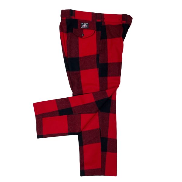 Traditional Wool Pants - 25 - Red & Black Buffalo For Sale