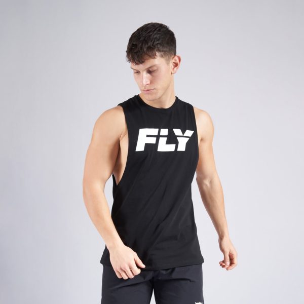 FLY BIG LOGO TANK - BLACK Online Hot Sale