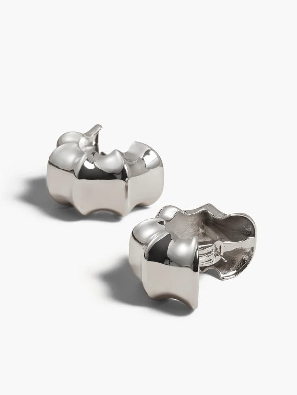 The Medium Julius Loop Earrings in Silver Online