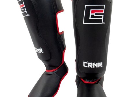 ELITE SPAR SHIN GUARDS - BLACK RED on Sale