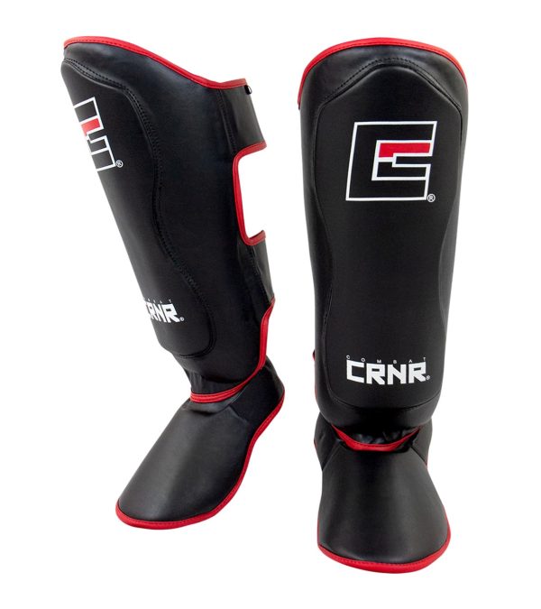 ELITE SPAR SHIN GUARDS - BLACK RED on Sale