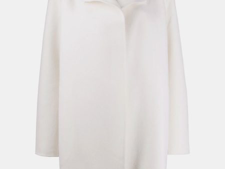 Clairene Wool Cashmere Coat in Ivory For Discount