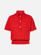 Straccio Knitted Polo in Red For Sale