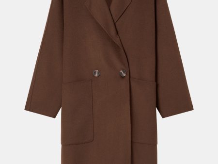 Florentine Cocoon Coat in Pecan Supply