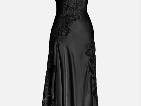 Kaia Silk Dress in Noir Sale