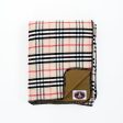 Flannel Throw - Tan Red & Black Tartan on Sale