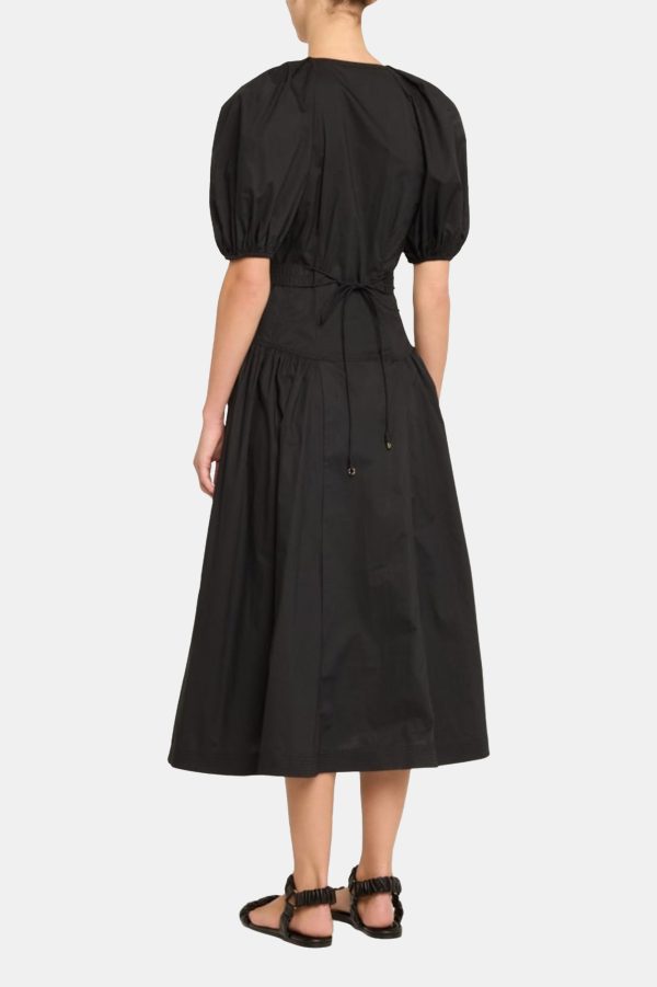 Carina Cotton Dress in Noir Supply