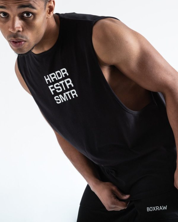 HRDR FSTR SMTR MUSCLE TANK - BLACK Discount