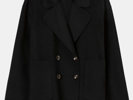 Florentine Cashmere Pea Coat in Black Fashion