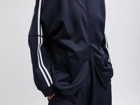 Active Knit Zipper Track Jacket in Navy Discount