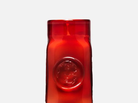 Cellar Feels Handblown Glass Candle in Mulled Red Online Hot Sale