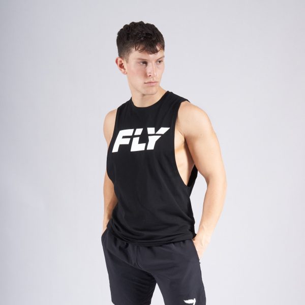 FLY BIG LOGO TANK - BLACK Online Hot Sale