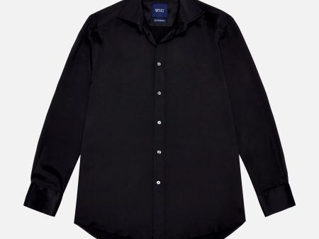 The Boyfriend Silk Shirt in Onyx For Cheap