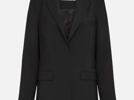 Relaxed Tailored Blazer in Black For Sale