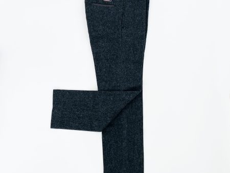 Traditional Wool Pants - Gray Herringbone Hot on Sale