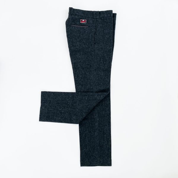 Traditional Wool Pants - Gray Herringbone Hot on Sale