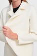 Clairene Wool Cashmere Coat in Ivory For Discount