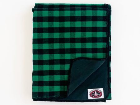 Flannel Throw - Green and Black 1  Buffalo For Discount