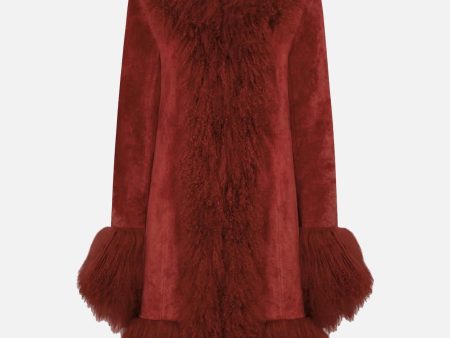 Lulu Coat in Cherry Red Hot on Sale