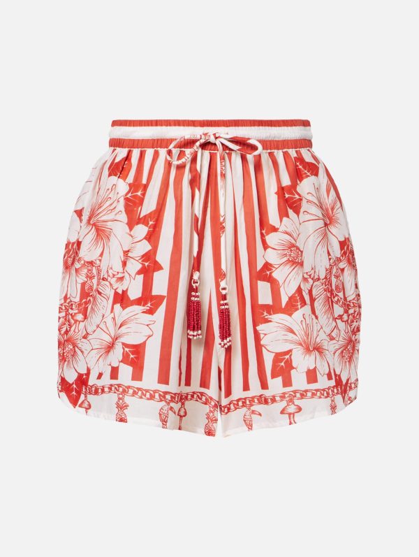 Cotton Shorts in Floral Chains Cheap