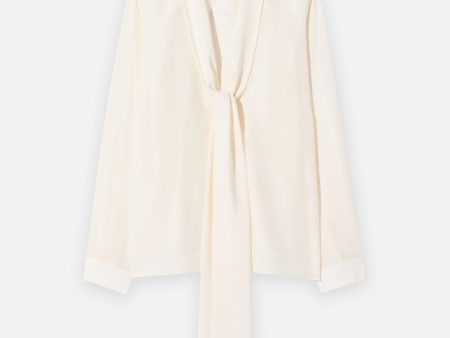 Angelique Silk Blouse in Ivory For Discount