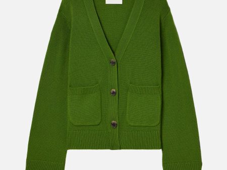 Danni Cashmere Cardigan in Matcha For Cheap