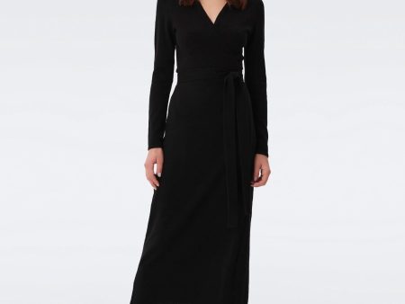 Astrid Wrap Dress in Black on Sale