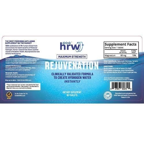 DRINK HRW REJUVENATION H2 TABLETS Hot on Sale