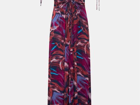 Charlotte Reversible Dress in Pomegranate Earth Floral For Cheap