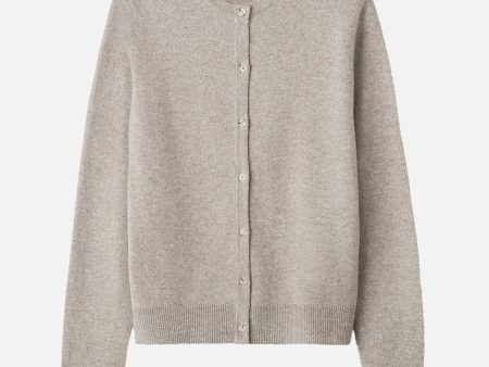 Classic Cashmere Cardigan in Greige Online now