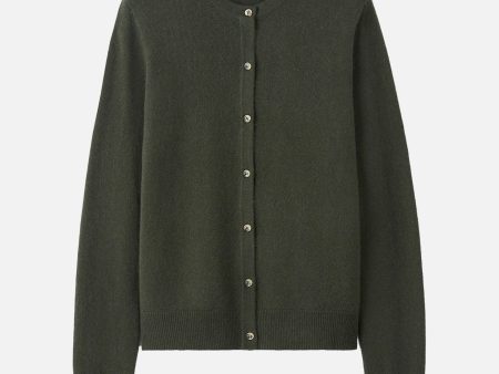 Classic Cashmere Cardigan in Hunter Green Fashion