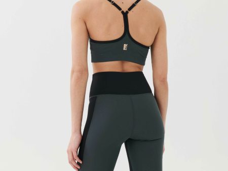 LEAGUE SPORTS BRA IN CHARCOAL Cheap