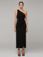 Caroline One Shoulder Dress in Black Supply