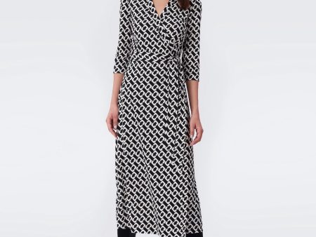 Abigail Wrap Dress in Chain Link on Sale