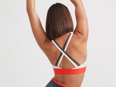 JUMPSHOT SPORTS BRA IN CHARCOAL Online Sale