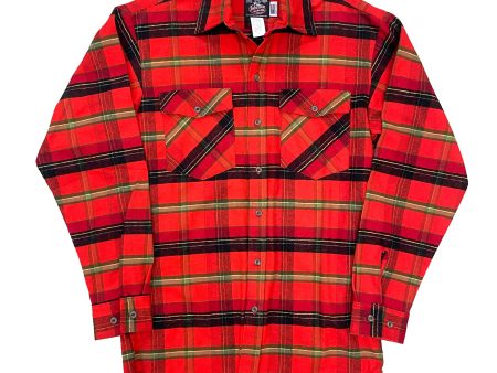 Mens Flannel Button Shirt - Red, Orange, & Yellow on Sale