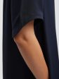 4 Ply Silk T-Shirt Dress in Dark Navy Hot on Sale