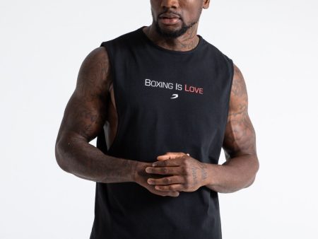 BOXING IS LOVE MUSCLE TANK - BLACK For Sale