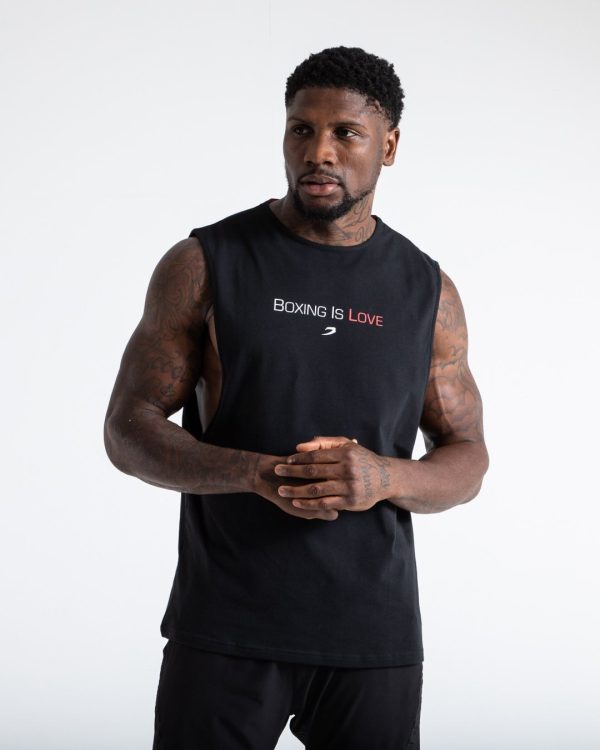 BOXING IS LOVE MUSCLE TANK - BLACK For Sale