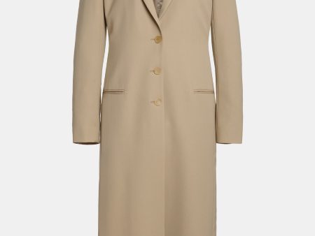 Talus Tailored Coat in Taupe Supply