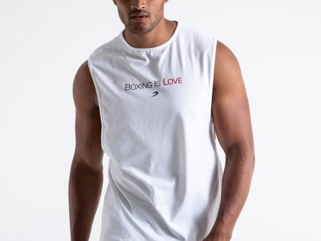 BOXING IS LOVE MUSCLE TANK - WHITE Online Hot Sale