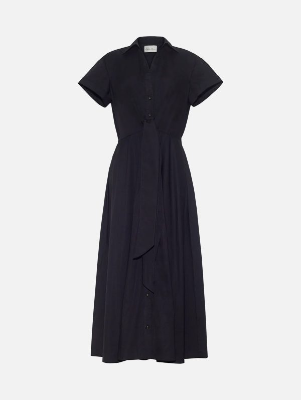 Asbury Midi Dress in Black Hot on Sale